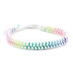 SBI Jewelry White Hand Braided Bracelets Surfer Bracelet Wax Beach Rope Braided Adjustable String Friendship Color Woven Wrap Birthday Anniversary