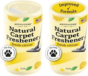 Aromasong Carpet Deodorizer Powder- 2-PACK - 100% Natural Citrus Carpet Freshener - Safe For Pets - Effective Pet Odor Eliminator For Strong Odor & Pet Urine 13 Oz. (Improved Formula)