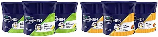 Parachute Advansed Men Hair Cream, Anti-Dandruff, 100 gm (Pack of 3) And Anti-Hairfall With Almond, 100 gm (Pack of 3)