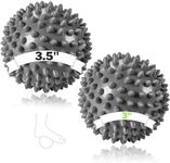 Plantar Fasciitis Spiky Massage Ball for Pain Relief - Firm & Spikey Set of 2 - For Reflexology, Neck, Trigger Point Therapy, Myofascial Pain Massage On Sore Muscles - Portable & Home Gym Compatible