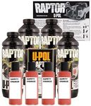 U-Pol Raptor Safety Orange Urethane Spray-On Truck Bed Liner & Texture Coating, 4 Liters