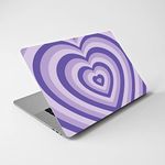 PrintCrown Purple Heart Laptop Skin/Sticker Combo for Laptops Upto 15.6 Inch Suitable for Hp, Lenovo, Dell, Acer, Asus (Hd Quality,Viny)