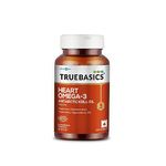 TrueBasics Heart Omega 3 Antarctic Krill Oil (30 Capsules) | With Clinically Researched 100% Pure Krill Oil | For Healthy Heart, Reduces Cholesterol & Triglycerides