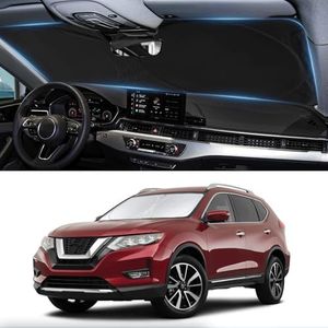 Custom Fit Rogue 3rd Windshield Sunshade for Nissan Rogue 3rd Gen 2021 2022 2023 2024 (Not for Rogue Sport) Front Window Car Shades Shield Cover for Windshield Sun Visor Protector Blocks UV Rays