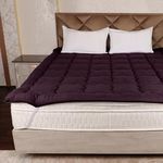 AVI Super Soft 500 GSM Microfiber Mattress Topper for Twin Bed Size 78x48 Inch | All Season Comfortable Sleep 2 Inch Thick Mattresses Padding Twin Size -(Wine, 6.5x4 Feet, 4 Corners Elastic Band)