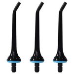 Flosser Replacement Tips for Hangsun, Nicwell, COSLUS, Mospro, Zerhunt Water Flosser, Oral Irrigator Jet Tip Nozzel Black, 3 Pack