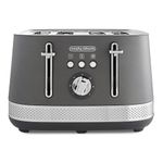 Morphy Richards Illumination 4 Slice Toaster, 7 Toast Settings, Browning Controls, Variable Width Slots, Auto Pop-up, Removeable Crumb Tray, Cord Storage, 1500W, Titanium, 248022