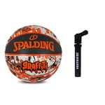 Spalding Graffiti Symbols Rubber Basketball Ball NBA Outdoor Ball For Men Size 7