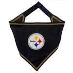 NFL Pittsburgh Steelers TIE Bandana, Large/X-Large. Dog Bandana Scarf Bib for Pet Cat Dog. The Ultimate Game-Day, Party Bandana