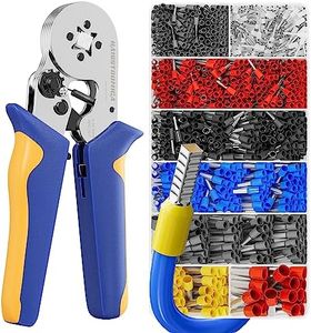 haisstronica Ferrule Crimping Tool Kit Wire Ferrules Crimper with 1200PCS Ferrule AWG 23-7 Wire End Ferrule Terminals