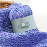 KnitPal GentleBliss Soft Baby Yarn for Crocheting, 100% Acrylic Yarn DK 3 Weight - Variegated Yarn for Knitting Baby Blankets - Colorful Yarn for Baby Garments - 8 Skeins, 880 yds/400g-Blue Violet