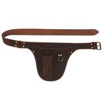 TOURBON Leather Garden Tool Bag Adjustable Waist Work Belt Pouch for Electricians Carpenters