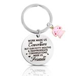 Mabor Keychain Colleague Leaving Gifts for Women Men Coworkers Friend Keychain for Women Funny Retirement Gifts For Birthday Work Made Us Colleagues Keyring