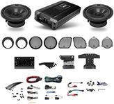 BOSS Audio Systems BHD3F Harley Davidson Bike Front Speakers Kit System – Fits Select 1998+ Electra, Road Glide and Street Glide Motorcycles, 4 Channel Amplifier, 6.5 Inch Full Range 300-Watt Speakers