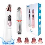 Blackhead Remover Pore Vacuum Extractor, LED Display USB Rechargeable, Upgraded Facial Pore Cleaner with 4 Probes