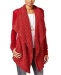 Lucky Brand Womens Wool Blend Flyaway Cardigan Sweater Red M