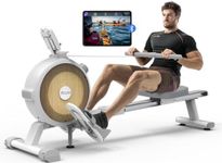 JOROTO Rowing Machine, Magnetic Rower Machines for Home Use 330 LB Weight Capacity, 16 Levels Resistance Bluetooth Rowing Machines with Dual Slide Rail, LCD Monitor and Tablet Holder