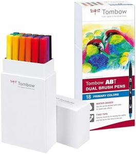 Tombow ABT Dual Brush Pen - Primary Colours (Pack of 18)