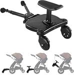 Universal 2in1 Stroller Ride Board With Detachable Seat, Sit And Stand Stroller, Suitable for 99% Of Stroller Boards On the Market-Rasy To Adjust Stroller Holds Children Up To 55lbs