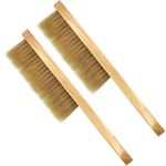 ZffXH Bee Brush, 2pcs Wooden Handle Horse Hair Cleaning Brush Beekeeper Tool Beekeeping Equipment Honey Bee Hive Brush