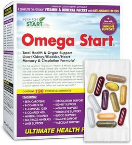 Omega Start Complete Daily Vitamin Pack | Whole Body Health & Immune Booster | Vitamin A, B, C, D, E, Minerals, Elderberry, Beta Glucans, Turmeric, Milk Thistle, Ginkgo Biloba (30 Packets)