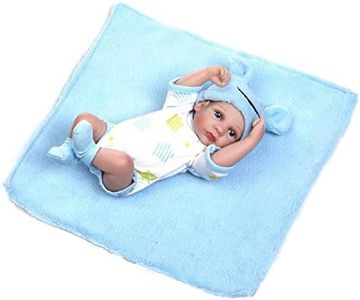 Terabithia Miniature 10" Realistic Adorable Newborn Baby Doll Kits Silicone Vinyl Full Body Washable for Boy