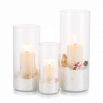 Hurricane Candle Holder Glass Cylinder: 3Pcs/Set Clear Flower Vase for Tea Light Votive Pillar Floating Candles for Dining Table Decorations Wedding Centrepieces Living Room Christmas (M+L+XL)