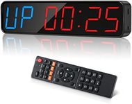 Jhering Gym Timer, Portable, Interval Timer with Rechargeable Battery and Built-in Magnet, Large LED Digital Anti Vertigo Display, Upgraded Workout Clock for Home Gym Garage Fitness Boxing