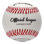 Champion Sports Leather Baseball Set: Dozen Indoor/Outdoor Genuine Leather Official League Baseballs for Practice Training or Real Game - OLBXX Pack of 12