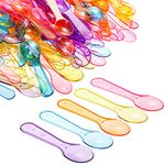 Hiceeden 1000 Pack Colored Taster Spoons, 3 Inch Disposable Mini Plastic Spoons, Small Ice Cream Dessert Spoons for Tasting Cake, Yogurt, Jello, Jam, Multi-Color