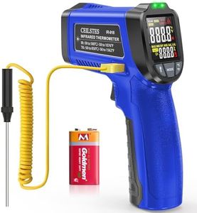 CEILSTES Infrared Thermometer Gun, Non-Contact Digital Laser Temperature Gun, -58°F to 1076°F, Adjustable Emissivity and Max/Min Values for Industrial, Cooking, Griddle,Engine, HVAC (Not for Human)