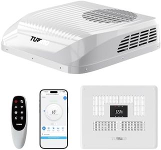 TURBRO 12V DC 9,000 BTU RV Air Conditioner with Inverter Compressor, Non-Ducted Ultra- Low Profile Rooftop Unit, R32 Refrigerant, Quiet Operation, WiFi-Control, for RV, Camper, White