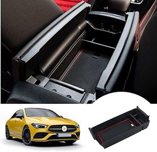 SHAOHAO Compatible con Mercedes Clase A W177 V177 /GLB X247/Clase B W247/GLA H247/CLA C118 2023 2024 Reposabrazos Caja Organizador Consola Central Organizador lb Gmercedes Accesorios (Rojo)