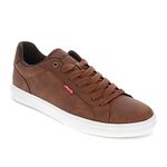 Levi's men's Carter Nb Sneaker, Tan/Dark Brown, 10.5