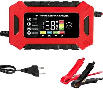 TAUDI Portable 6 AMP Car Battery Charger 12V Heavy Duty, Auto Cut-Off Lead Acid Trickle Maintainer for Car, Bike, Rickshaw, Motorcycle - Heavy Duty Car Jump Starter