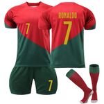 Football Kits for Kids, Activewear Soccer Kit Soccer Jersey for Children and Adult Home Away Sports Tracksuit Boys' Football Training Shirts Shorts and Socks Football Kit Kids (No.7,Kids 8-9 Years)