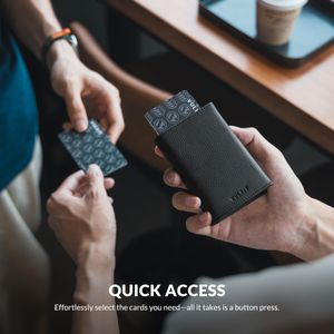 VULKIT RFID Leather Card Holder – Slim Wallet for Men & Women