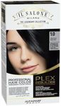 Il Salone Milano Plex Rebuilder Permanent Hair Color Cream - 1.0 Pure Black Professional Hair Dye Kit for a Natural Gloss & Glaze - Paraffin, Paraben, and Alcohol Free