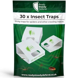 Insect Killer Traps: Versatile, Pre-Baited - 30-Pack Crawling Pests - Efficient Pest Control for Spiders, Bed Bugs, Woodlice & More
