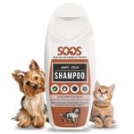 Soos Pet Shampoo Anti-Itch Natural Dead Sea Minerals Fast Absorbing Clean Fur with Vitamins Essential Oils Natural Ingredients Antiba-cterial and Antif-ungal for Dogs and Cats - 1x Pet Shampoo (250ml)