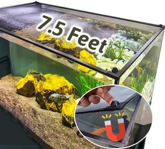 7.5 FT DIY Magnetic Fish Aquarium Anti-Jumping net Cover, Mesh Screen Netting for Fish Aquarium Screen Top Cover, Aquarium Lid Prevents Fish, Reptiles from Jumping Out (7.5 Feet)