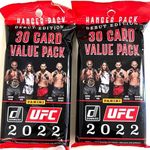 Two 2022 Panini Donruss UFC Sealed Hanger Pack Lot Debut Edition 60 Cards: 2 Packs of 30 Cards