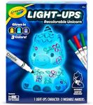 Crayola Light Ups Unicorn Figure, Recolorable Light Up Toy, Gift for Kids, 5, 6, 7, 8