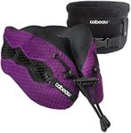 Cabeau Evolution Cool Travel Neck Pillow Cooling Airflow Vents, Memory Foam Neck Support, and Adjustable Clasp - Comfort On-The-Go with Carrying Case - Airplane, Train, Car, and Gaming (Purple)