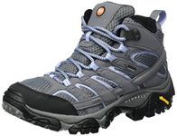 Merrell Women’s Moab 2 Mid Gtx High Rise Hiking Boots, Grey (Grey/Periwinkle), 7 UK 40.5 EU