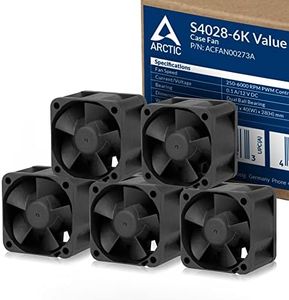 ARCTIC S4028-6K (5 Pack) - 40x40x28 mm fan, 250-6000 RPM, PWM regulated, 4-pin connector, 12 V DC - Black
