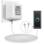 Extra Long 19.7ft Cord 18V500mA Doorbell Transformer Compatible with Ring, Nest, Eufy, Wyze, Arlo Wireless Video Doorbells (White)