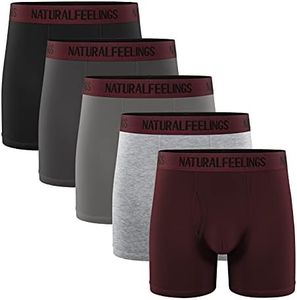 Natural Feelings Boxer Briefs Mens Underwear Men Pack Soft Cotton Open Fly Underwear XL