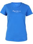 Pepe Jeans Women's New Virginia T-Shirt , Blue (549beat), XS