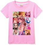 Kids 100% Cotton T-Shirt Music Fan Cloth Girl Boy Short Sleeve Girls Tee (Pink,9-10 Years,9 Years,10 Years)